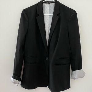 Express Black One Button Blazer